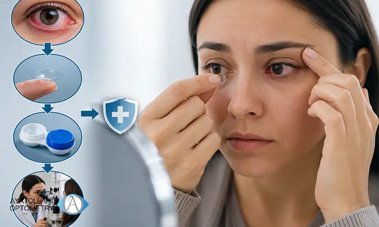 در صورت مشاهده علائم عفونت ناشی از لنز چه باید کرد؟