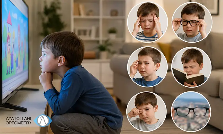 چه علائمی همراه با نزدیک شدن به تلویزیون نگران کننده است؟